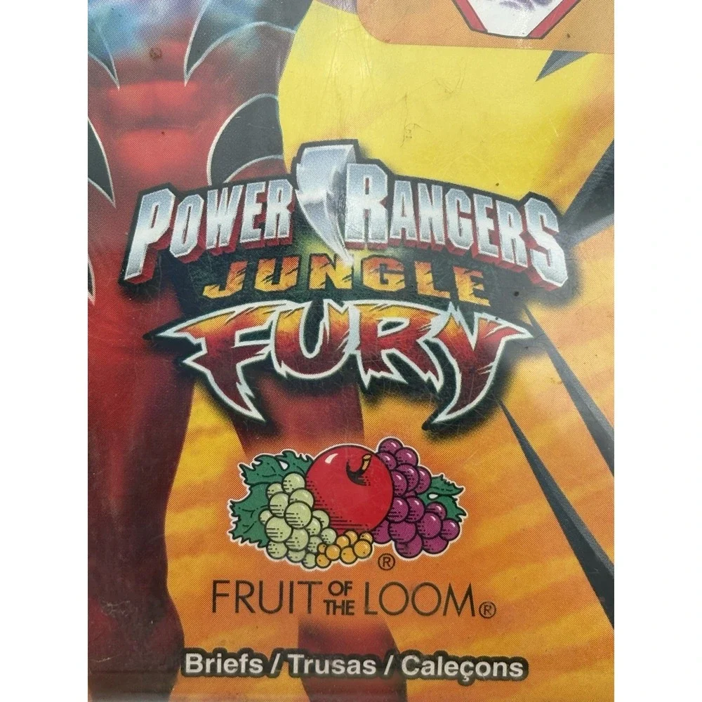 VTG 2007 Power Rangers Jungle Fury Boys Briefs Sz 8 FRUIT OF THE LOOM FUNPALS‎